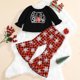 thumbnail image 2 of Bebé Niños Niñas Navidad Copo De Nieve Estampado Tops Niño Otoño Invierno Acampanado Ropa Recién Nacido 2 Uds Conjunto Traje Odeerbi LM103-9619, 2 of 9