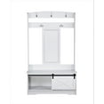 thumbnail image 2 of Sanit Birch Hawksbury Transitional Particle Board White Hall Tree & Shoe Bench, 2 of 7