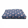 thumbnail image 3 of Japanese Pet House, Oriental Flowers Classic Swirled Motifs Far East Culture Inspirations, Outdoor & Indoor Portable Dog Kennel with Pillow and Cover, 5 Sizes, Navy Blue Blush, by Ambesonne, 3 of 4