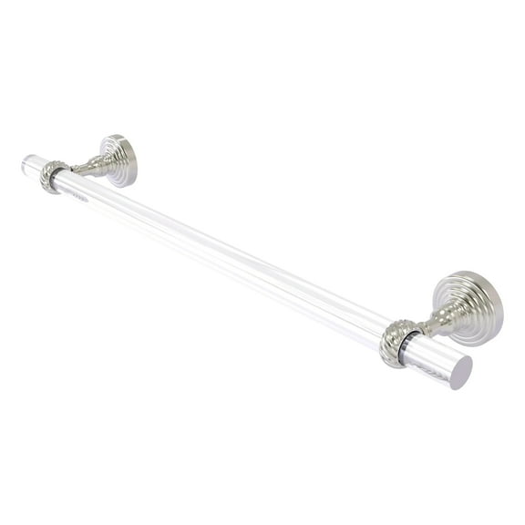 Pacific Grove Collection 36-in Towel Bar with Twisted Accents in Satin Nickel