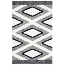 SAFAVIEH Casablanca Alvena Southwestern Wool Area Rug, Ivory/Black, 8' x 10'