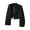 Black, variant on Commuter Blazer For Women, Solid Color Loose Fit Suit Jacket, Casual Business Work Wear, Professional Office Outwear Orange 3XL