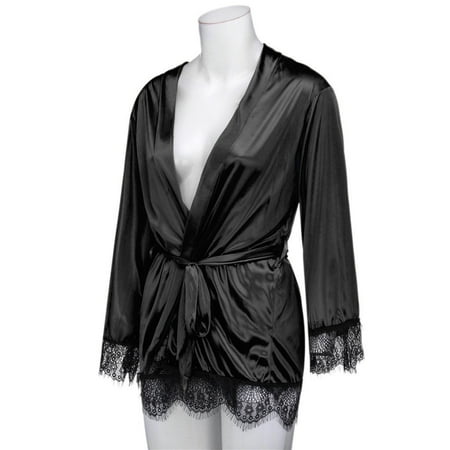 

Lingerie For Women Satin Nightdress Silk Lace Nightgown Sleepwear Robe Bodysuit For Women