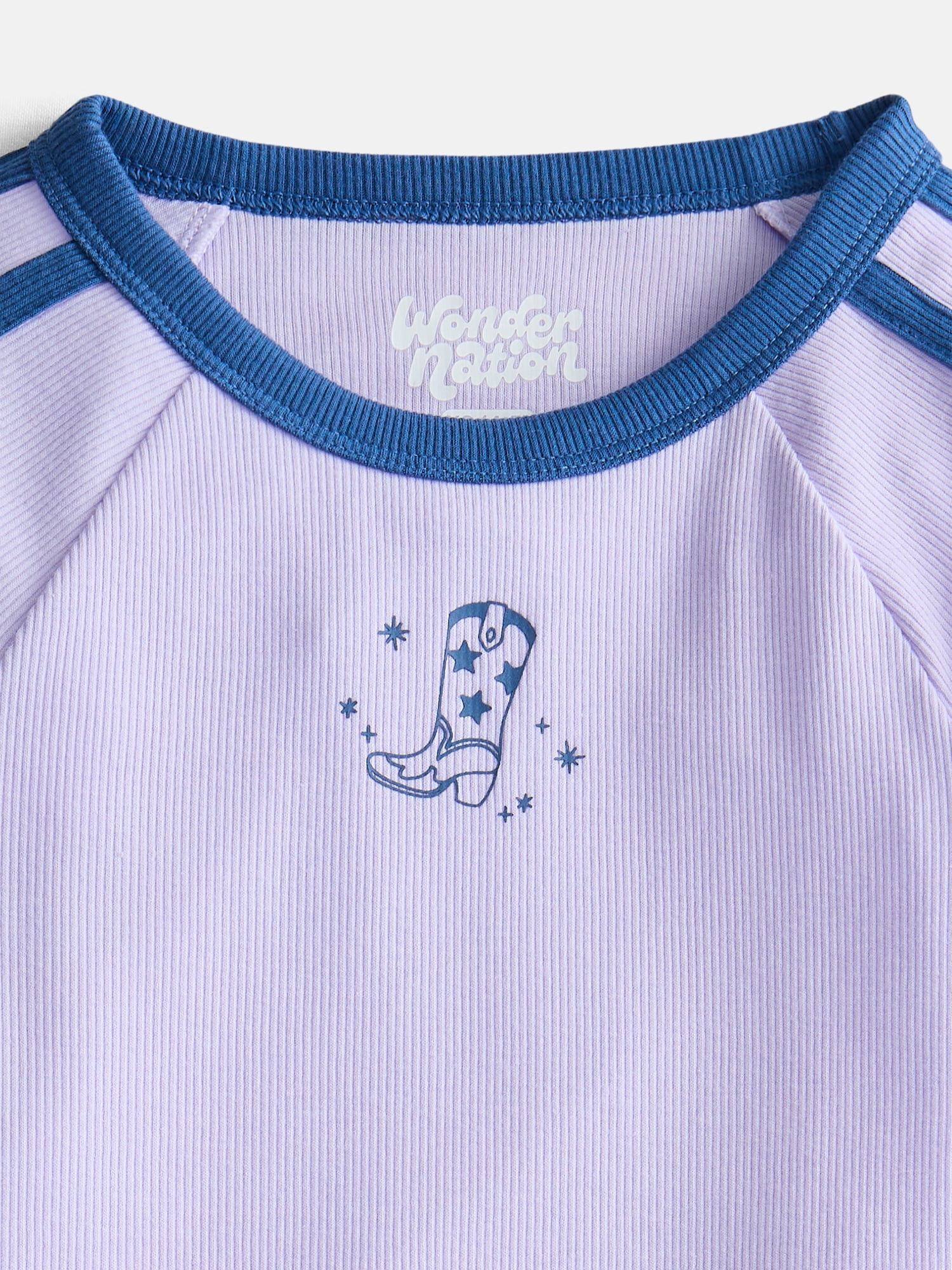 Wonder Nation Girls Sporty Graphic Top with Short Sleeves, Sizes 4-18 & Plus