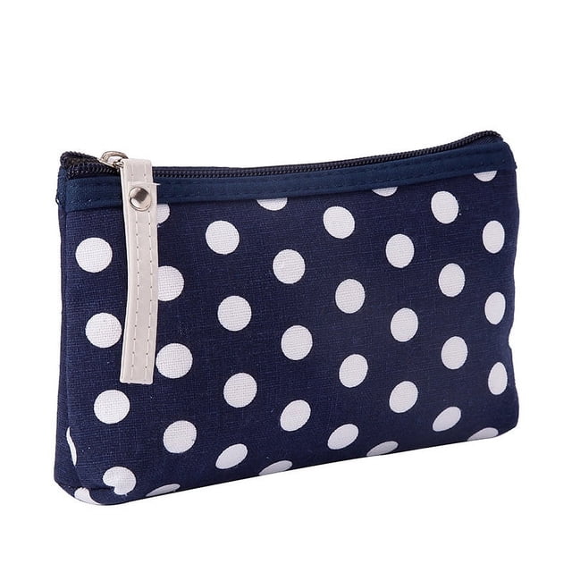 Bolsa de maquillaje de lona impermeable para mujer, estuche portátil de gran capacidad con forma de flor para niñas, bolsa de almacenamiento para artículos de tocador
