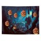 thumbnail image 1 of Tapiz de Halloween Terror Calabaza Jacklantern Decoración de la pared Noche Espeluznante Selva Tapiz Casa Cazada Imagen Arte de la pared para dormitorio Hogar Dormitorio Halloween De, 1 of 5