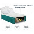 thumbnail image 3 of SGI Bedding 12 Inch Wrap Around Bed Skirt | Microfiber Bed Skirt | Fade Resistant, Wrinkle Free, Anti-static, Decorative, Extra Storage Space, Clutter-Free | Queen, Teal, 3 of 8