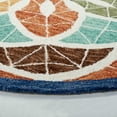 thumbnail image 3 of SAFAVIEH Novelty Malanie Floral Area Rug, Blue/Orange, 5' x 5' Round, 3 of 7