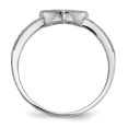 thumbnail image 2 of SS Rhodium-Plated CZ Brilliant Embers Heart Ring in Sterling Silver - Size 6, 2 of 3