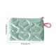 thumbnail image 3 of Cute Quilted Heart Makeup Bag Lightweights Small Cosmetic Pouch Portable Coin Purse Earphone Organizer For Girls Students, 3 of 6