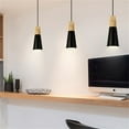 thumbnail image 4 of JLOWCO Set of 3 Single Pendant Lights Kitchen Island,farmhouse 3 Light Pendant Over Sink Lighting Fixtures Kitchen,Black Kitchen Pendant Light Over Sink Lighting Fixtures (LED Bulb Include), 4 of 7