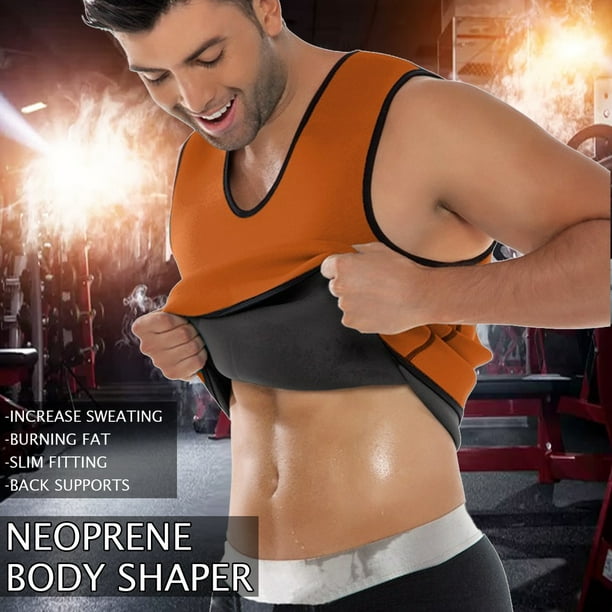 Men Neoprene Body Shaper Slimming Vest Fitness Loss Weight Shirt Tummy  Waist Vest For Gym Sports Compression Muscle Tank Shape Wear 