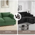 thumbnail image 4 of 110.2" Cloud Couch Sectional, Lofka Modern Modular Sofa with Deep Seat, Upholstered Living Room Furniture Set with Movable Ottoman and 2 Throw Pillows, Green Couch, 4 of 10