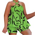 thumbnail image 1 of Birdeem Ensemble de Mode pour Femmes Chemise d'Été Sans Manches Col en V Imprimé Aguichant, 1 of 1