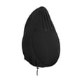 thumbnail image 5 of Garden Patio Hanging Chair Cover Black with Zipper Adjustable Drawstring Multifunctional Sturdy Foldable 210D Oxford Fabric 200x230cm, 5 of 10