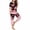 Wine, variant on Womens Pajama Sets Plus Size,Women's Short Sleeve Sleepshirt And Pants Sets Loungewear Pajamas With Pockets on Clearance