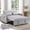 Gray, variant on AISWORD Convertible Sleeper Sofa Bed, 78.5" Corduroy Foldable Loveseat, Boneless Floor Couch Bed for Living Room, Memory Foam Compression Sofa, Orange