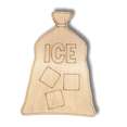 thumbnail image 2 of Unfinished Wood Etched Ice Bag Shape | Paint By Line Crafts 5" / 1/4", 2 of 2