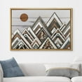 thumbnail image 2 of PixonSign Framed Canvas Print Wall Art Wood Panel Mountain Range Nature Wilderness Digital Art Wood Panel Landscape Farmhouse/Country Relax/Calm/Cozy Geometric Abstract - 16"x24" Natural, 2 of 5