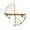 GD, variant on EGNMCR Iron Fan Shaped Storage Shelves Home Living Room Bedroom Study Dining Room Wall Hanging Decorations Hooks Iron Shelf