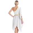 thumbnail image 4 of Raenseen Costume de Danse pour Femmes Superposition Tunique Sequins Culte Lyrisme Danse Robe Blanche TTG, 4 of 6