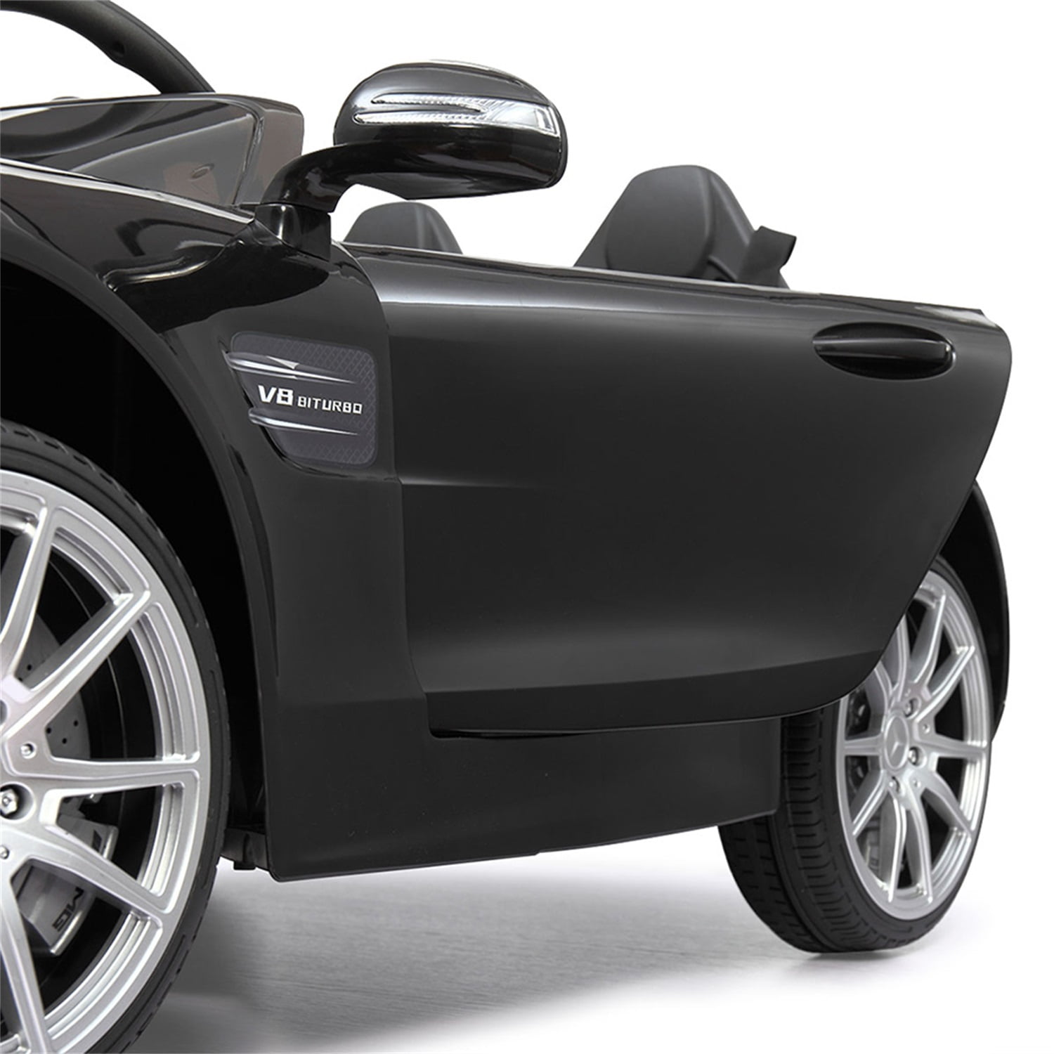 CIPACHO Licensed Benz GT 12V Powered Ride On Toy Car 2-Seat Kids Car Toy with MP3, Radio, Speed Shift, LED Lights, Black CIPACHO Licensed Benz GT 12V Powered Ride On Toy Car 2-Seat Kids Car Toy with MP3, Radio, Speed Shift, LED Lights, Black