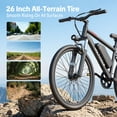 thumbnail image 5 of VOLTVOGUE Electric Bike for Adults, 48V 249Wh Removable Battery, 1000W Peak Motor, 22MPH Top Speed, 26 Inch Road Tire Ebike, 5 of 10