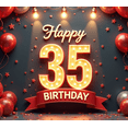 thumbnail image 3 of Yatrandify Red Balloons Happy Birthday Banner LED Lights Celebration Banner Birthday Backdrop Party Decoration for Milestone Celebration Indoor Event Photo Prop, 3 of 7