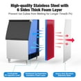 thumbnail image 3 of Coolski Commercial Ice Machine 550lbs/24h, 22'' Wide Ice Machine with 300lbs Large Storage Bin, Industrial Stainless Steel Ice Maker for Restaurants Bars Hotels, 3 of 7