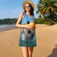 thumbnail image 3 of Disketp Two Brave Cats Are Floating On The Sea Iceberg para Vestido sin Mangas para Mujeres, Vestidos de Verano para Mujeres, Casual y Holgado para la Playa, 3 of 7