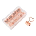 thumbnail image 2 of Miangastore 12Pcs Metal Binder Clips with Heart Shaped Handle Invoice Bill Clip Decorative Paper Clips Notes Letter Paper Clip for Office Home School(Rose Gold), 2 of 8