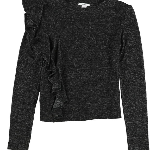 Bar Iii Womens Asymmetrical Ruffled Pullover Sweater