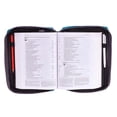 thumbnail image 5 of Teal Poly-Canvas Value Bible Cover with Fish Badge, 5 of 6