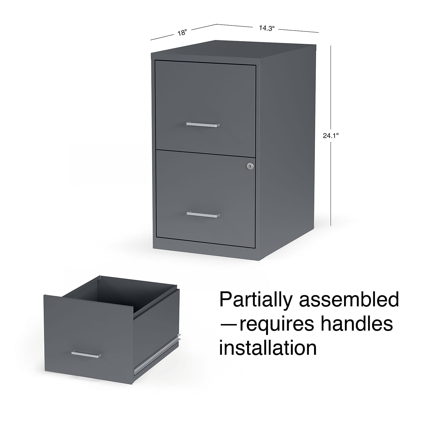 Office Designs 2 Drawer Vertical File Cabinet 14443