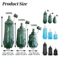 thumbnail image 4 of SeekLGT Black TPU Foldable Soft Water Bottle, 500ml Leak Proof Hydration Flask for Running Hiking Cycling, Portable Collapsible Sports Water Bag for Travel, 1pc, 4 of 9