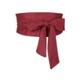 thumbnail image 1 of Cinturón Obi sólido para mujeres de tallas grandes INSPIRE CHIC, con lazo autoadherente, cinturón ancho para vestido de 22.05-32.28" rojo, 1 of 6