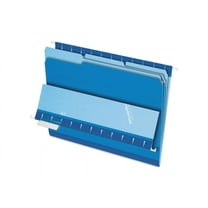 Pendaflex Interior File Folders 1/3 Cut Top Tab Letter Blue 100/Box 421013BLU