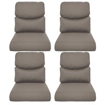 Opohoro Outdoor 25" x 22" Gray Lounge Chair Cushions, 8-Count