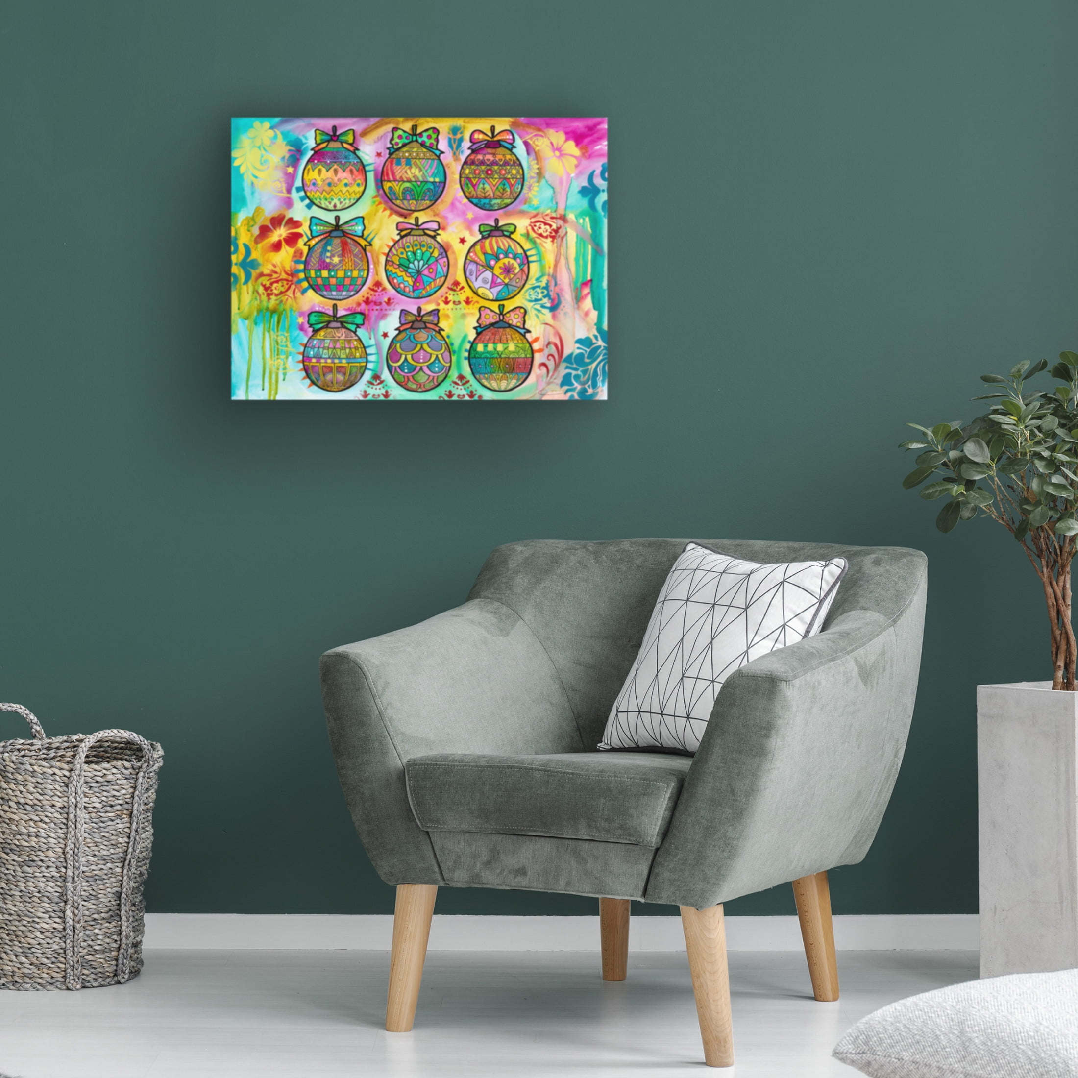 Canvas Wall Art - Dean Russo 'Ornaments' Wall Art for Living Room, Bedroom, or Office Décor by Trademark Fine Art - 24 x 18 Inches