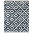 thumbnail image 1 of Unique Loom Hygge Shag Geometric Plush & Cozy Rug 8' x 10' Rectangle Blue/Ivory, 1 of 1