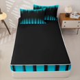 thumbnail image 4 of jejeloiu Blue Geometric Lines Zipper Full Size Comforter Sets with Fitted Sheet and 2 Pillowcases For Boys,Modern Minimalist Aesthetic Zipper Bedding Set For Kids,Reversible,4-Piece, 4 of 7