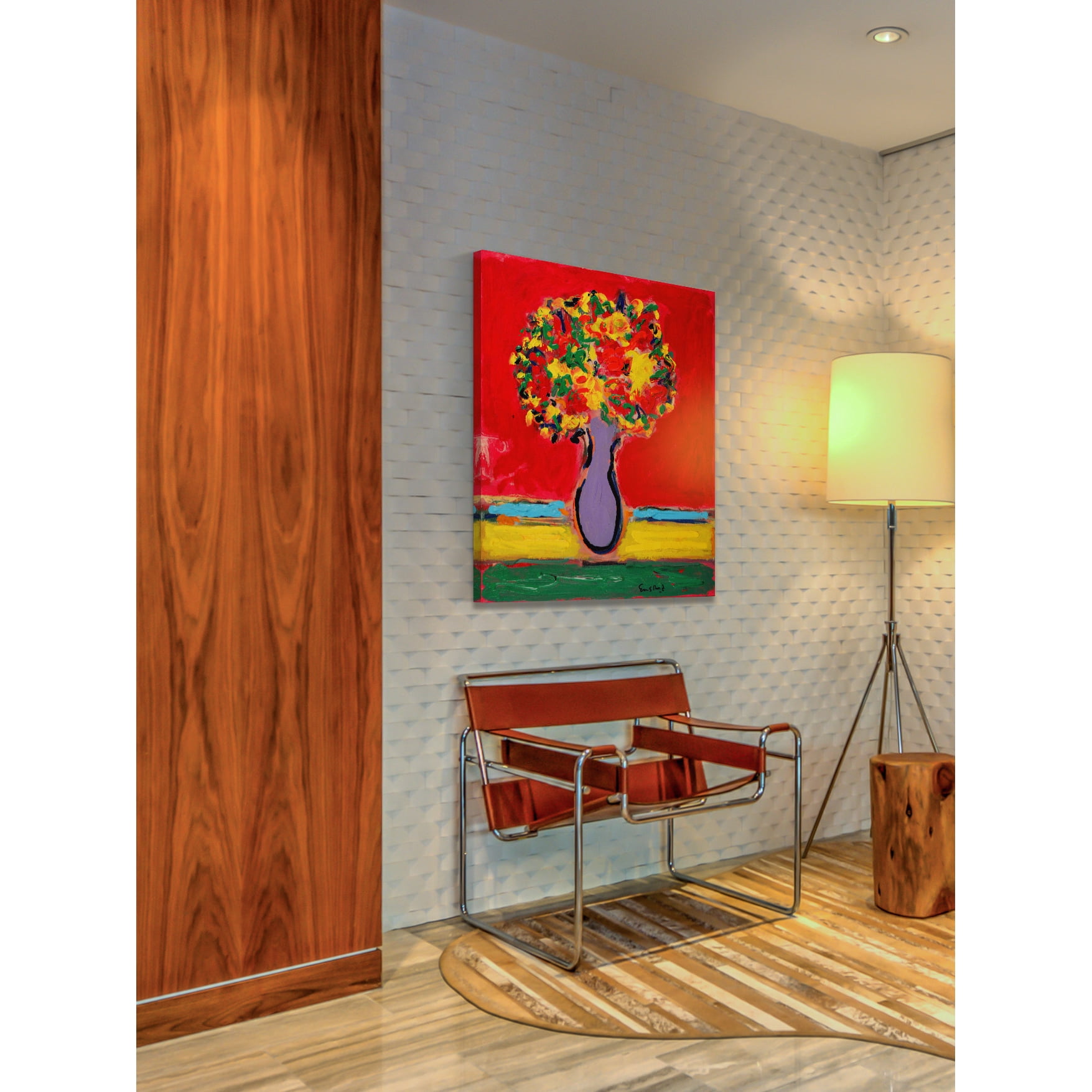 Marmont Hill "Violet Vase" by Wayne Ensrud Painting Print on Canvas
