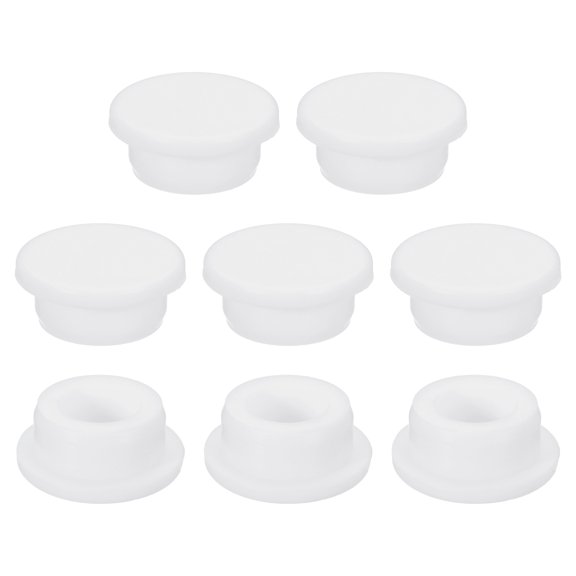 8Pack Silicone Hole Plug 26mm, White High Temp T Type Rubber Stoppers for 24.8-25.8mm Hole