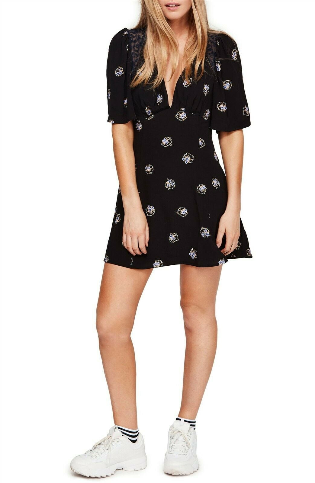 free people black comb dress