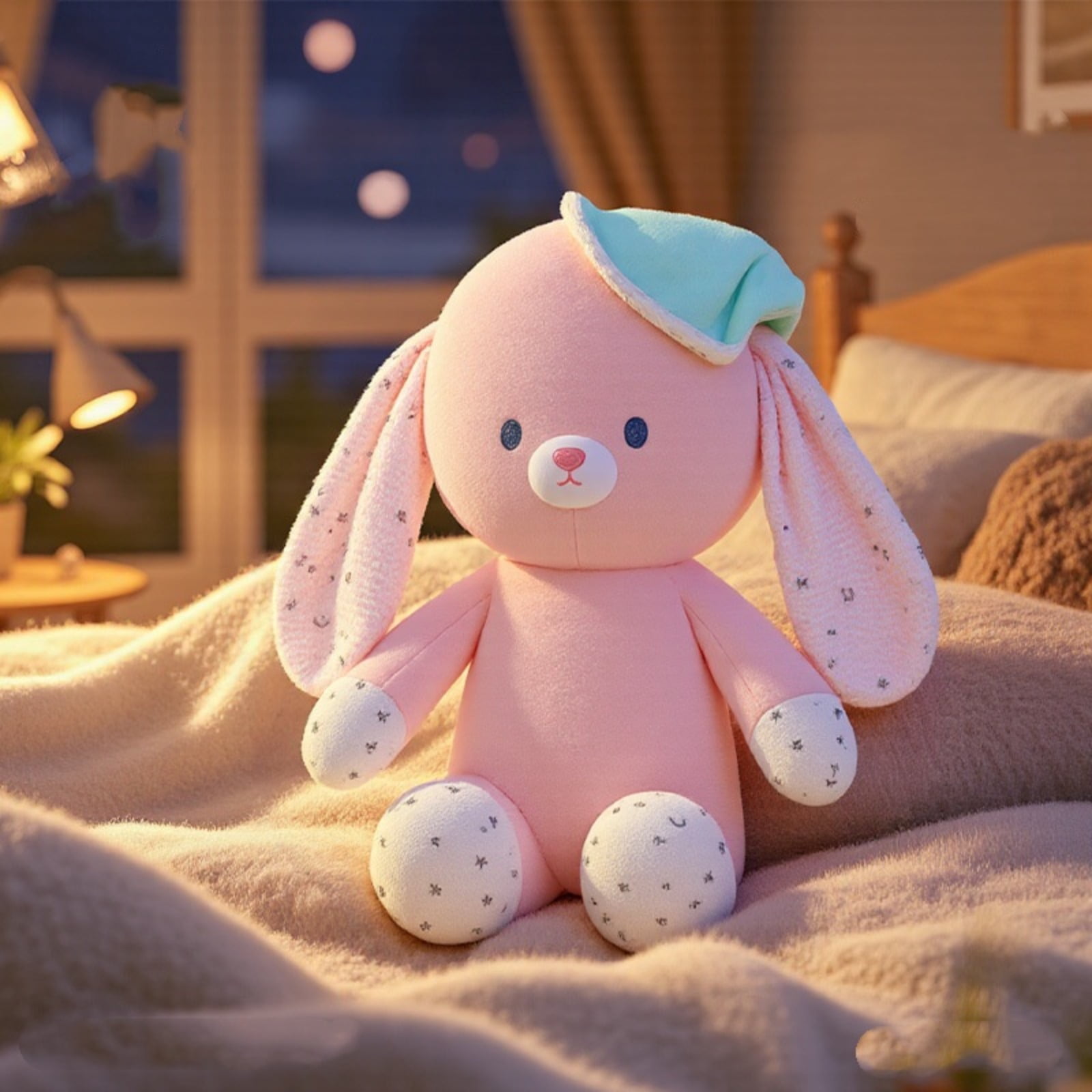 Cute Bunny Plush Toy Soft Stuffed Animal Rabbit Doll Home Decor Gift Pillow