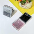 thumbnail image 4 of Funda con purpurina para Samsung Galaxy Z Flip 6 5g, funda transparente de TPU a prueba de golpes con purpurina líquida y arena movediza para mujeres y niñas, 4 of 5