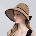 thumbnail image 2 of SUYIDA Korean Style Women's Sun Hat Wide Brim UPF Travel Beach Sunshade Visor for Outdoor Activities, 2 of 5