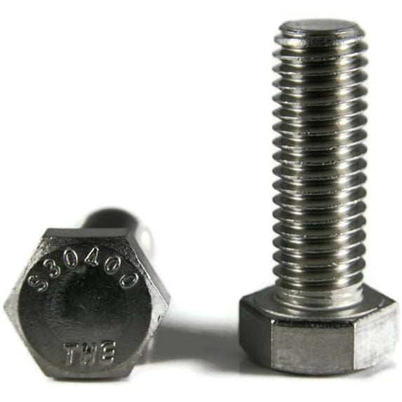 7/8-9 x 1 3/4 Hex Cap Screws, 18-8 Stainless Steel (Quantity: 45) Coarse Thread (UNC) Fully Threaded