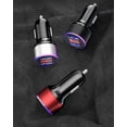 thumbnail image 2 of compatible USB C Car Charger Fast Charge Car Charger Adapter - [Smart Detection Fast Charge] Red (One Set)_Perfect Gift, 2 of 3