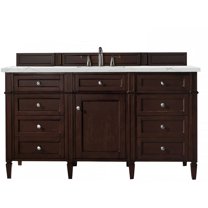 James Martin Vanities 650-V60s-3Enc Brittany 60" Single Basin Poplar Wood Vanity Set -